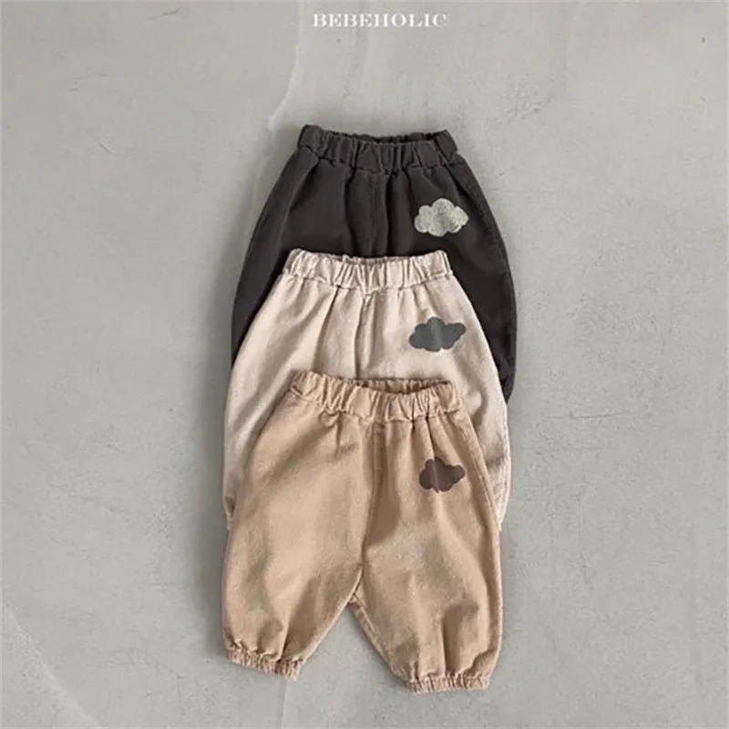 2025 Spring Summer Baby Pants Cute Cloud Pants Korean Children's Clothing Spring Clothing Children's Casual Pants