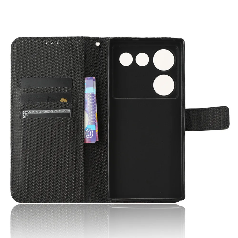 For ZTE nubia Z50 Ultra Luxury Flip Diamond Pattern Skin PU Leather Wallet Stand Case For ZTE Nubia Z50Ultra Phone Bag