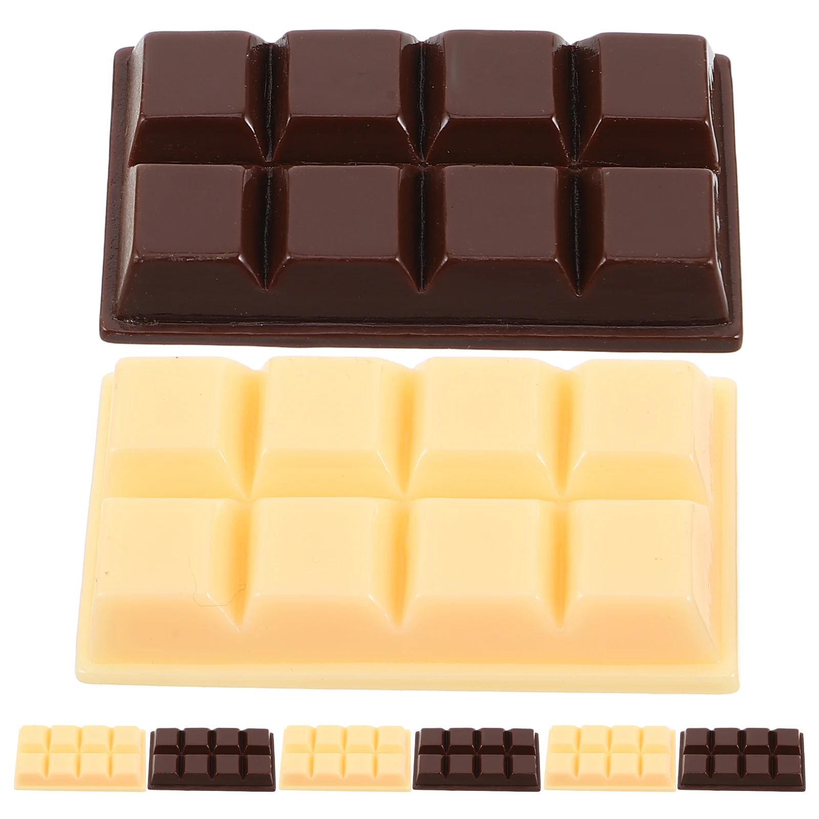 

8pcs Resin Simulated Chocolate Ornaments Artificial Food Decor Photo Props Party Wedding Display Restaurant Decoration
