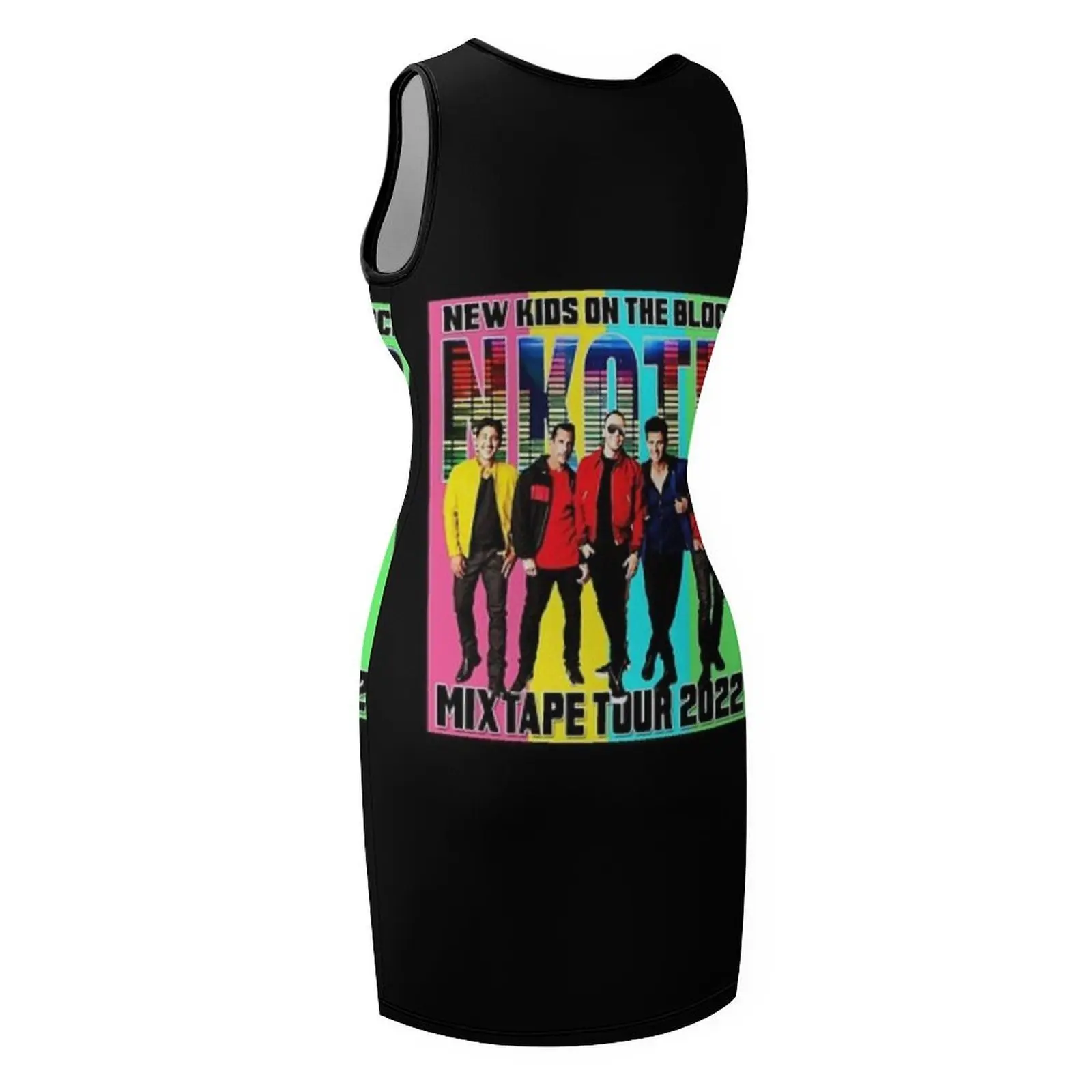 NKOTB MIXTAPE جولة الصيف 2022 تي شيرت أساسي بدون أكمام فستان الشمس ملابس نسائية فساتين نسائية صيفية