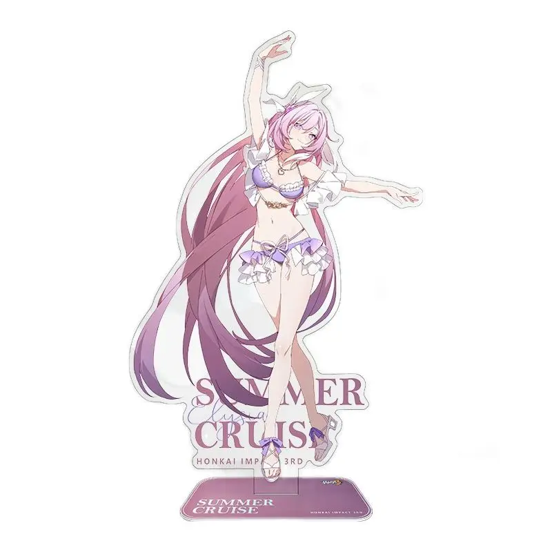 Game Honkai Impact 3rd Cosplay Figure SUMMER CRUISE Stand Misteln Elysia Kiana Bronya Mei Sushang Acrylic Statue Anime Xmas Gift