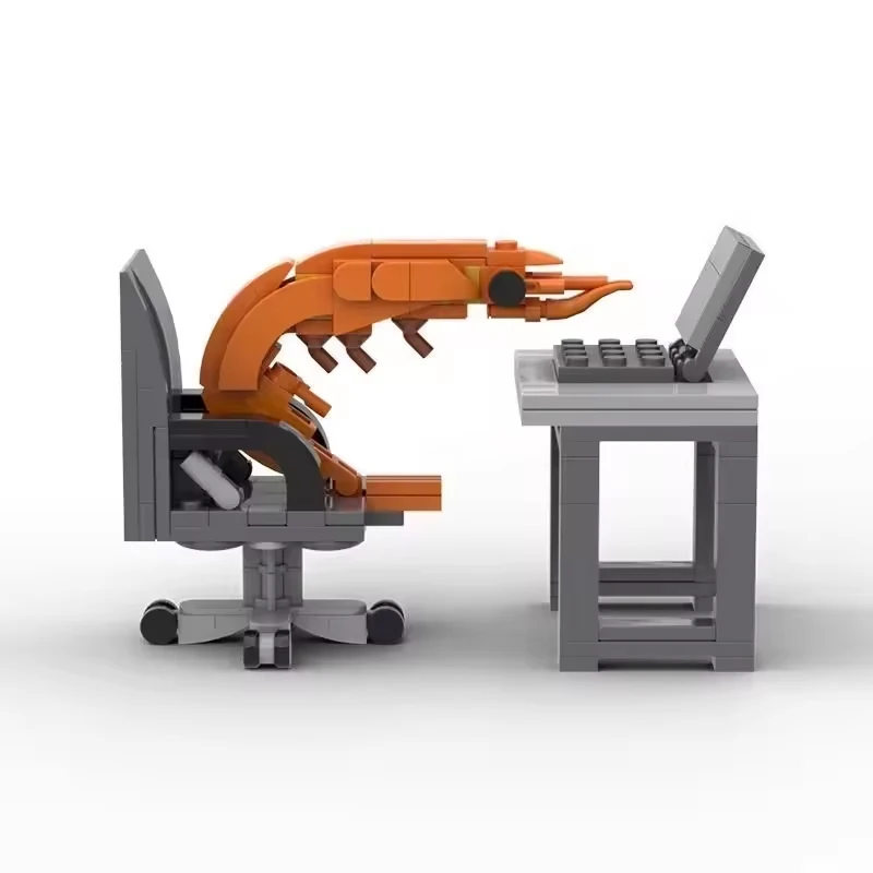 Working Shrimp Model Creative Building Block Set Puzzle Assembly Toy Desktop Decoration Crayfish Brick Gift for Boys Girls gallery 3