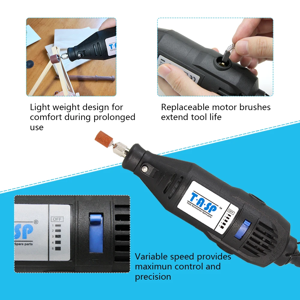 230 V 130 W Dremel-Drehwerkzeug-Set, elektrische Mini-Bohrmaschine, Graveur, Schleifset mit Zubehör, Elektrowerkzeugen für Bastelprojekte