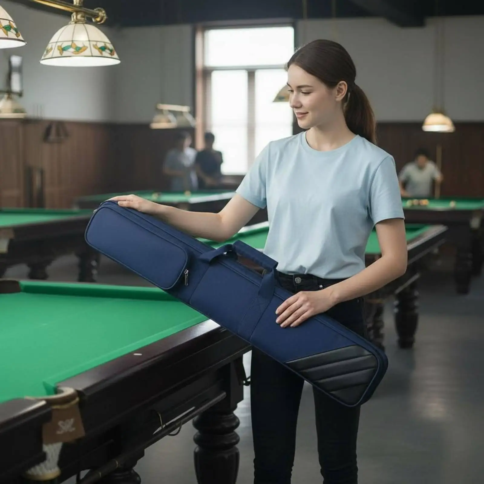 Billiard Cue Carrying Case Double Slot Padded Cue Bag for Professional Pool Cue Storage and Events - view 4
