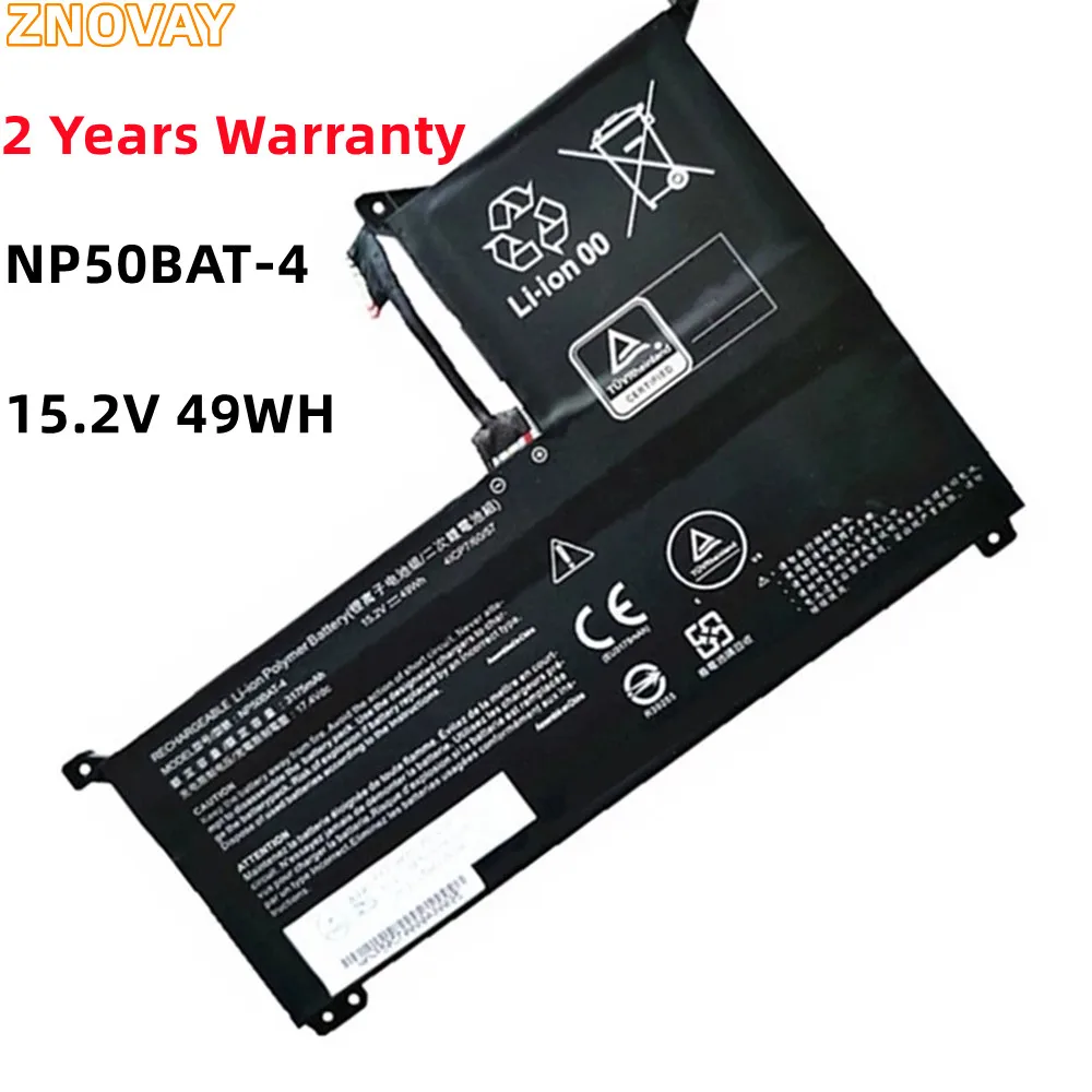 

ZNOVAY NP50BAT-4 15.2V 49wh/3175mAh Battery For 4ICP7/60/57 Clevo XMG Focus,JIANGXIN X15 Notebook