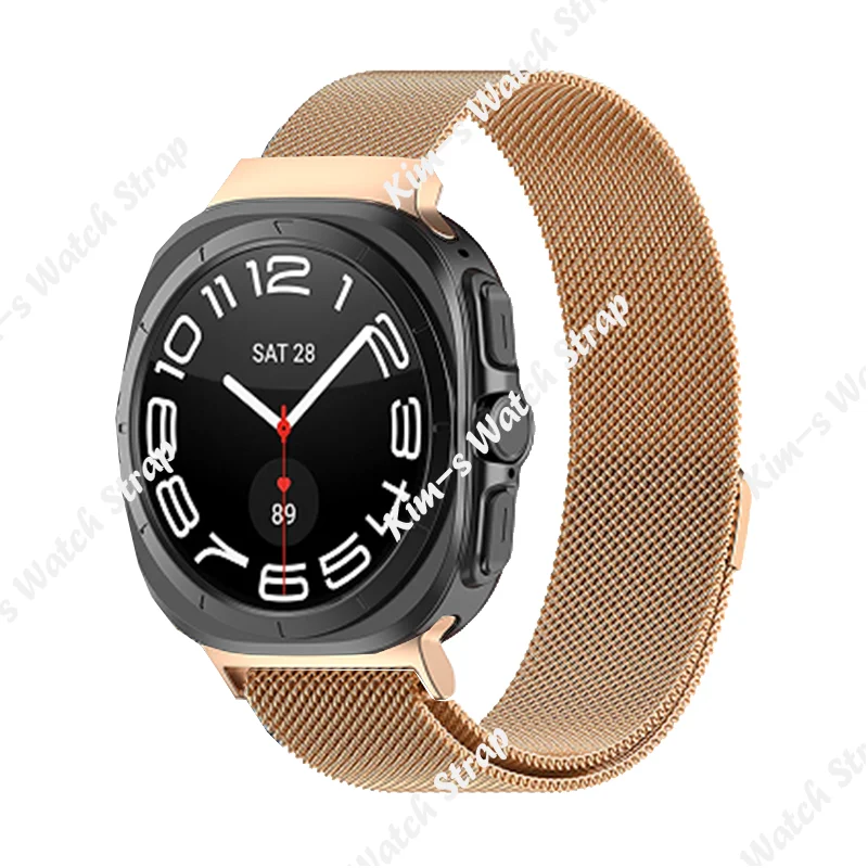 Magnetic Stainless Steel No Gaps Band for Samsung Galaxy Watch 7 Ultra 47mm Milanese Strap for galaxy 7 ULTRA 47MM Loop Bracelet