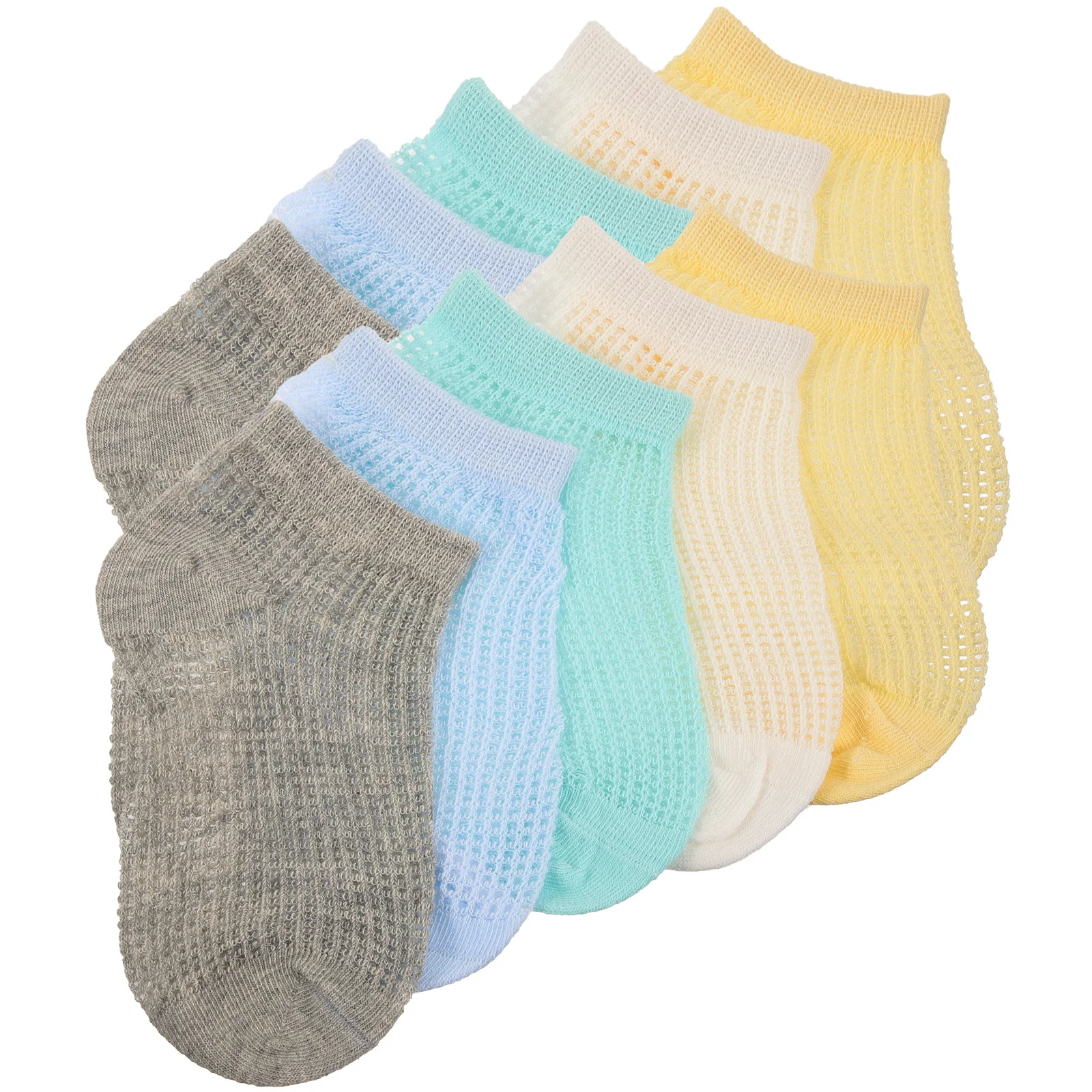 

5Pairs Baby Socks Breathable Ultra-Thin Mesh Low Cut Ankle Socks Soft Cotton Summer Spring Autumn for Kids