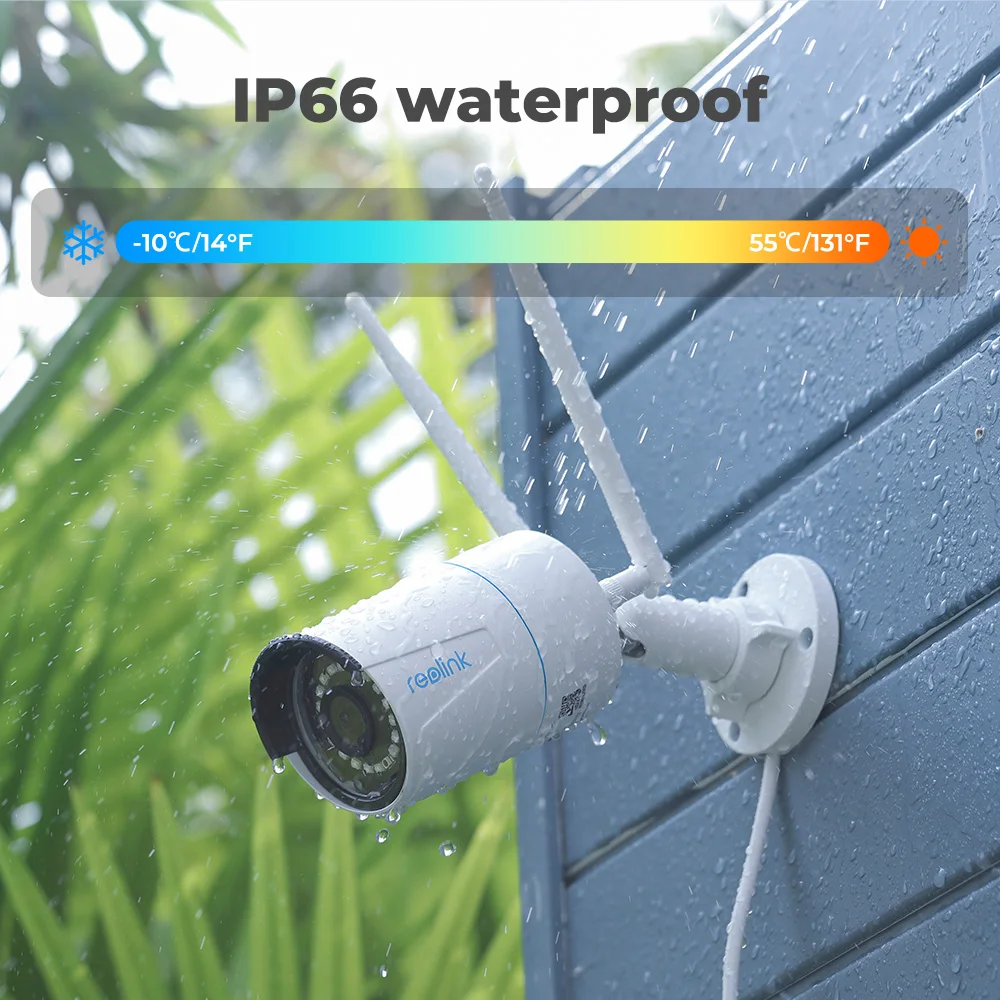 Reolink 5MP Menselijk/Auto Detectie Smart Home 2.4G/5Ghz Nachtzicht Onvif Sd Card Slot 256gb Waterdichte Camera Wifi RLC-510WA