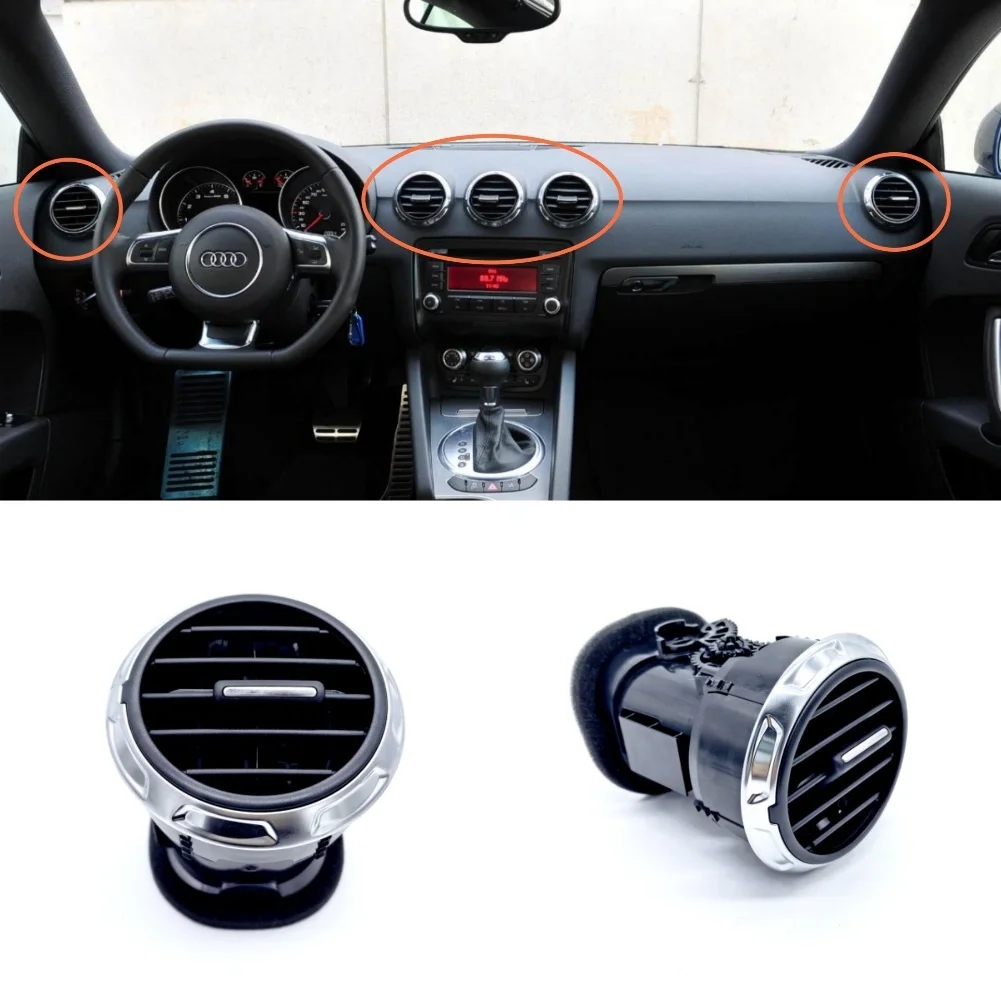 

For TT DashBoard Vent Car Maintenance Black Chrome ABS Material Black Chrome Finish OEM Number 8J0820901 Practical Design