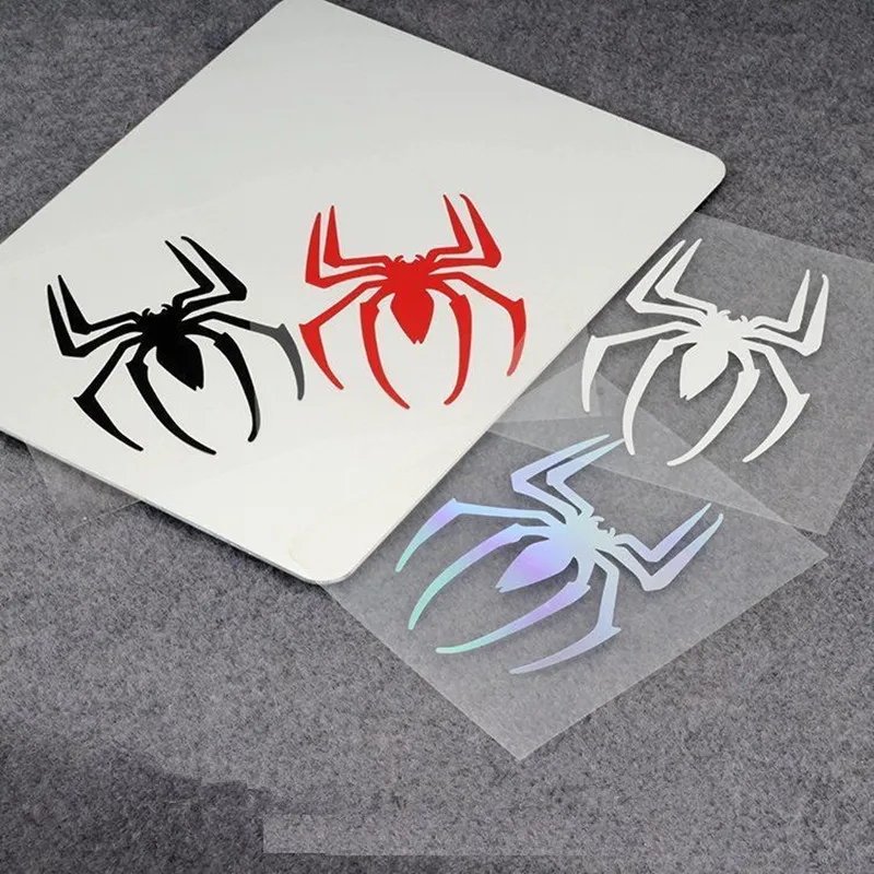 2PCS Spider Reflective Sticker Waterproof Vinyl Decal Motorcycle Helmet Bike Car Modification Decoration Safety Accessory