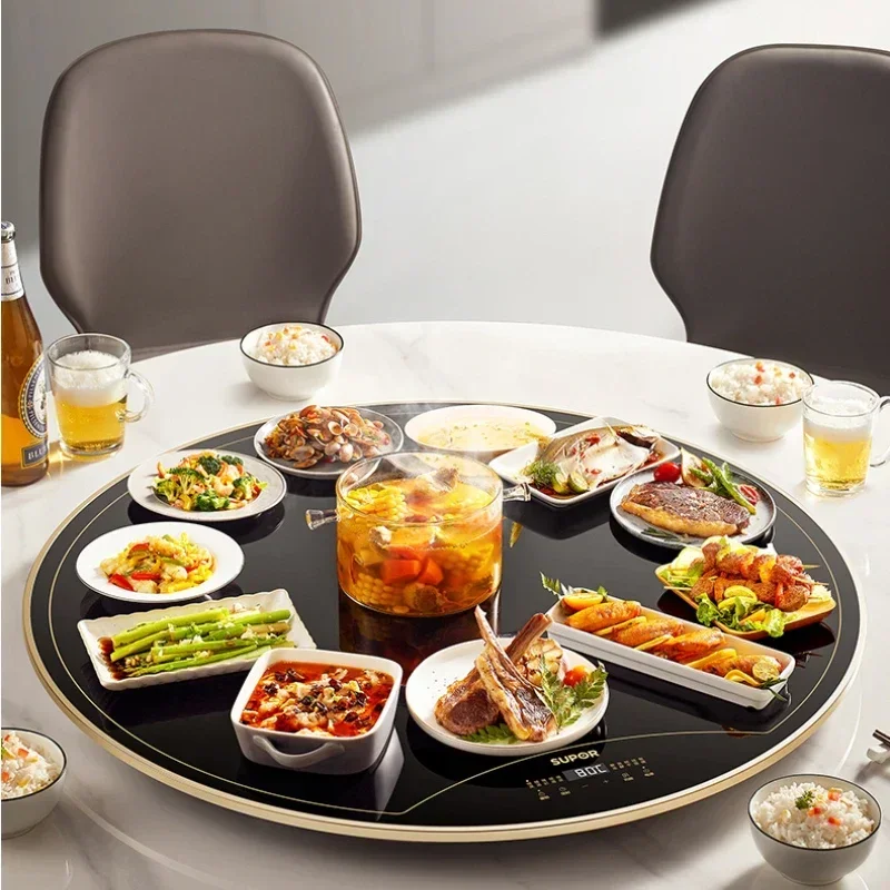 

Food Insulation Board Dishes Warming Keeping Plate Multi-Functional Table Rotating Hot Pot 220V Dishes Warming Plate Hot Plate