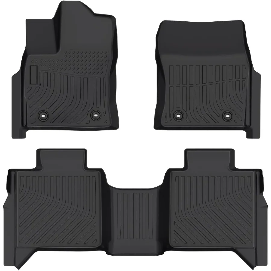 

All Weather Car Floor Mats Compatible for Toyota Tundra CrewMax Cab 20222025 TPE Rubber Liners Accessory Custom Fit Automotive