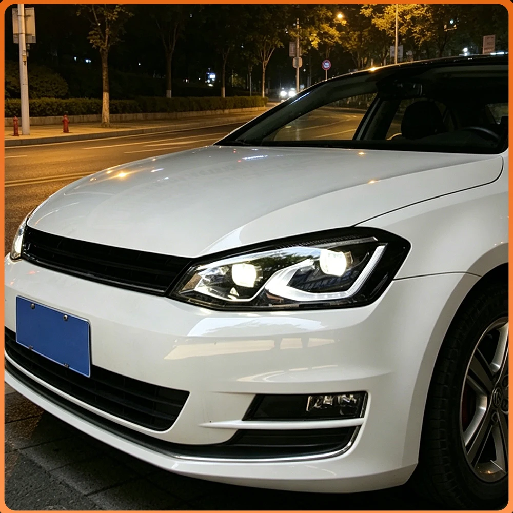 

For VW Golf 7 MK7 2013-2017 LED Car Front Lamps Plug and Play Assembly Upgrade High Configure Auto Headlights Tools Accessories