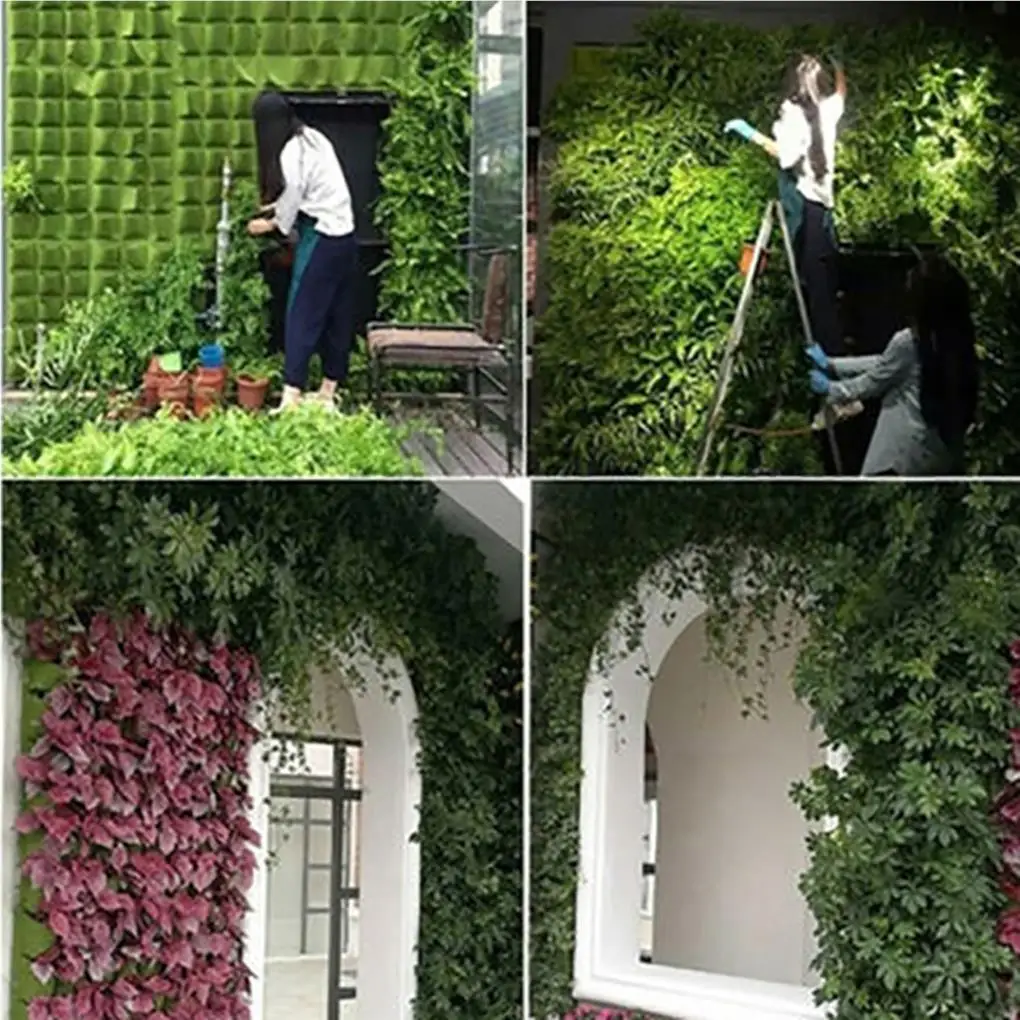 عمودي الجدار الشنق أكياس الزراعة ، زهرة تنمو جيب ، حديقة زارع عمودي ، الخضار والزهور ، 9 جيوب