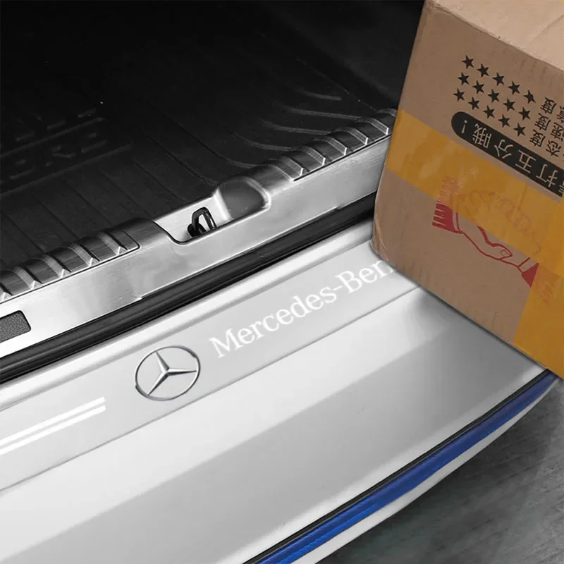 1Pcs Transparent Car Trunk Badge Protective 3D Sticker For Mercedes Benz AMG C200L GLC B/C/E/S Class A Class C200L GLC GLK CLA