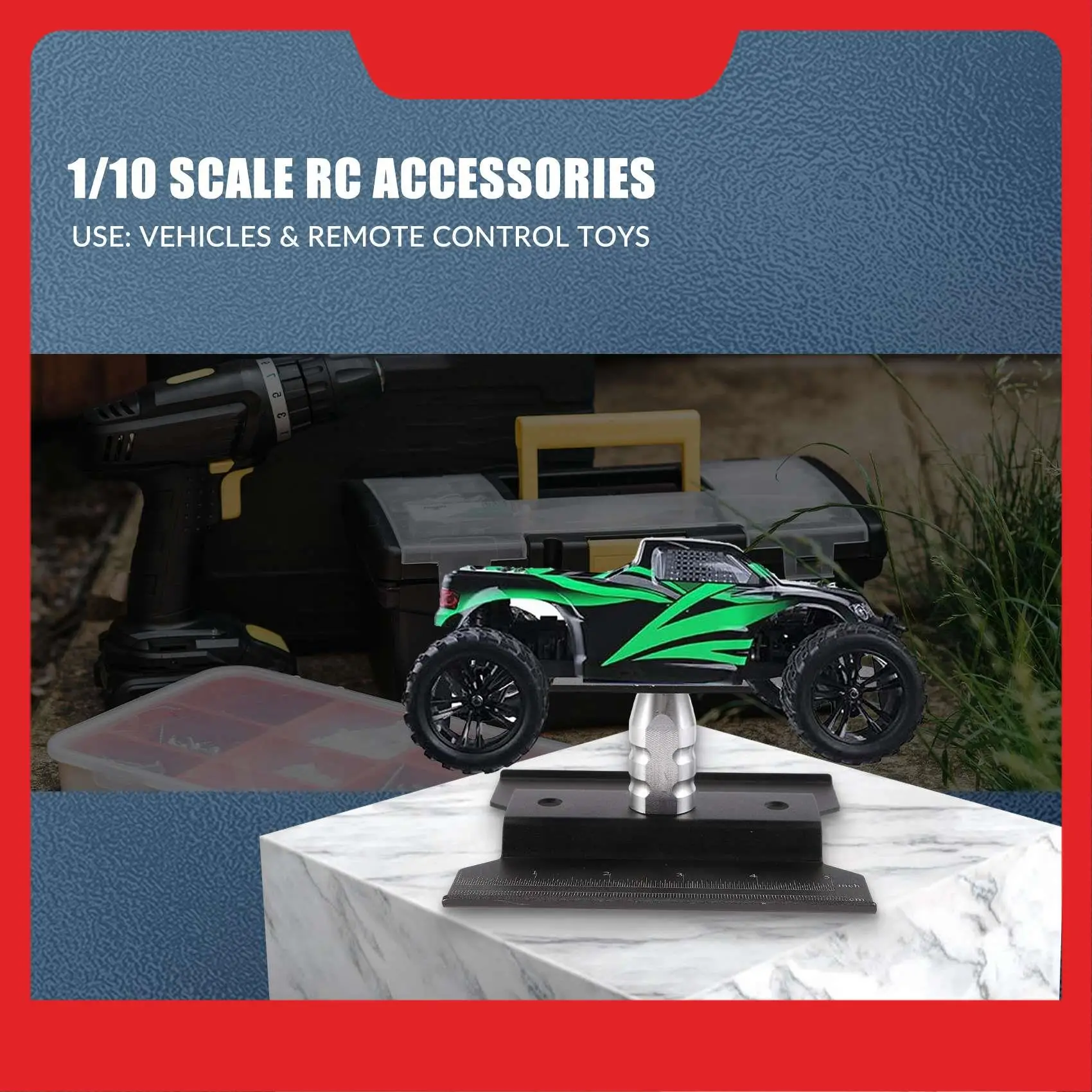 Metal RC Car Workstation Suporte de trabalho Reparação Rotação de 360 graus para modelos em escala 1/8 1/10 1/12 1/16