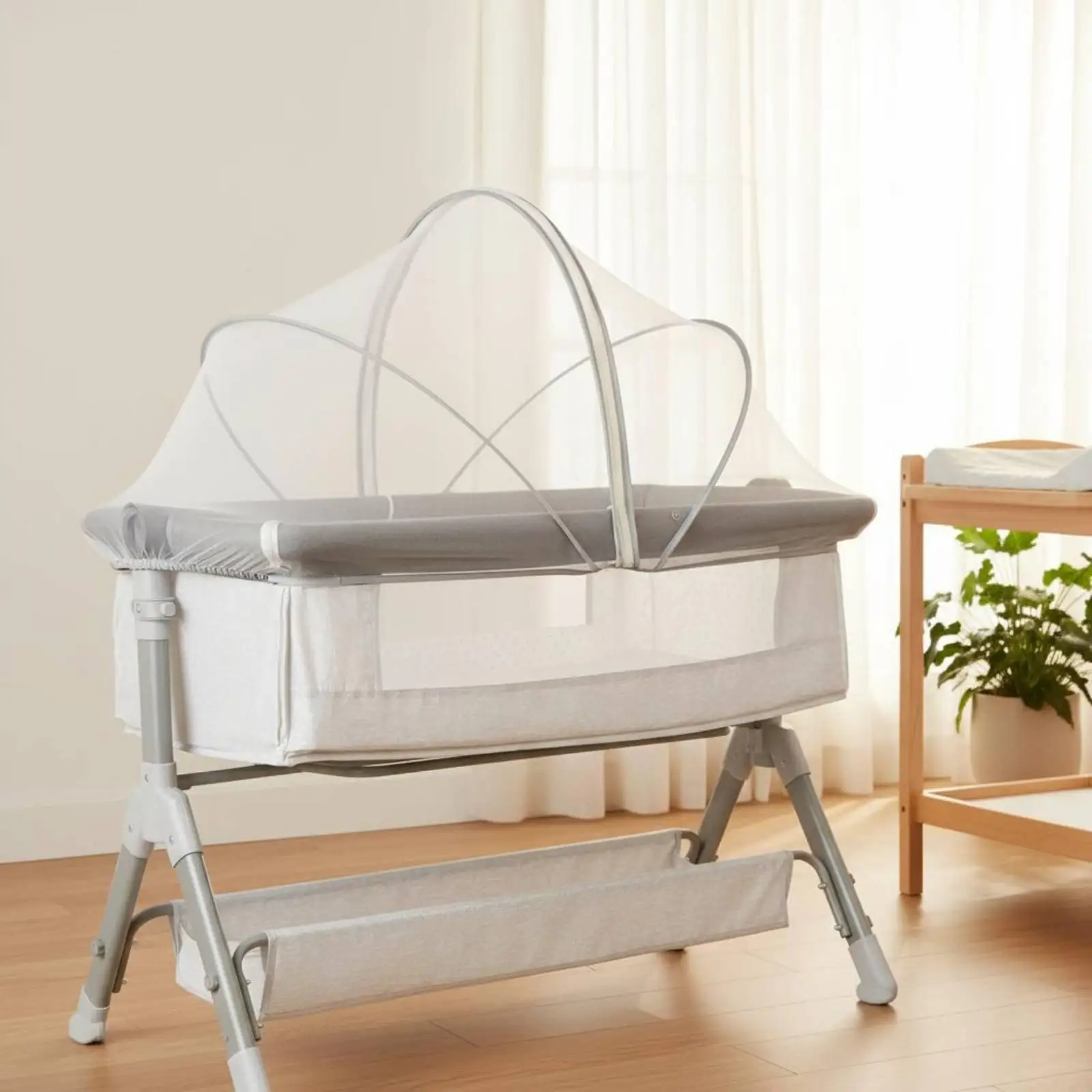Foldable Crib Net ed Crib Tent Mesh Net Cover for Infants, Children, Nursery, Bedroom view 5