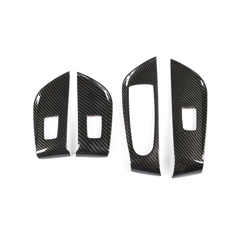 Car Interior Door Window Switch Frame Cover Trim For Mercedes Benz E Class W213 2016 - 2022 LHD Carbon Fiber Style Accessories