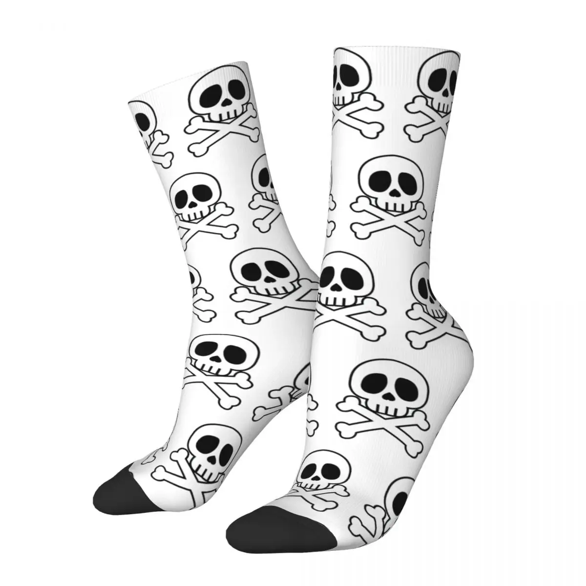 T- Tete De Mort ALBATOR - 80 Annees Manga Corsaire Vintage Unisex Winter Socks Warm Fun printing Socks Street Style Crazy Sock