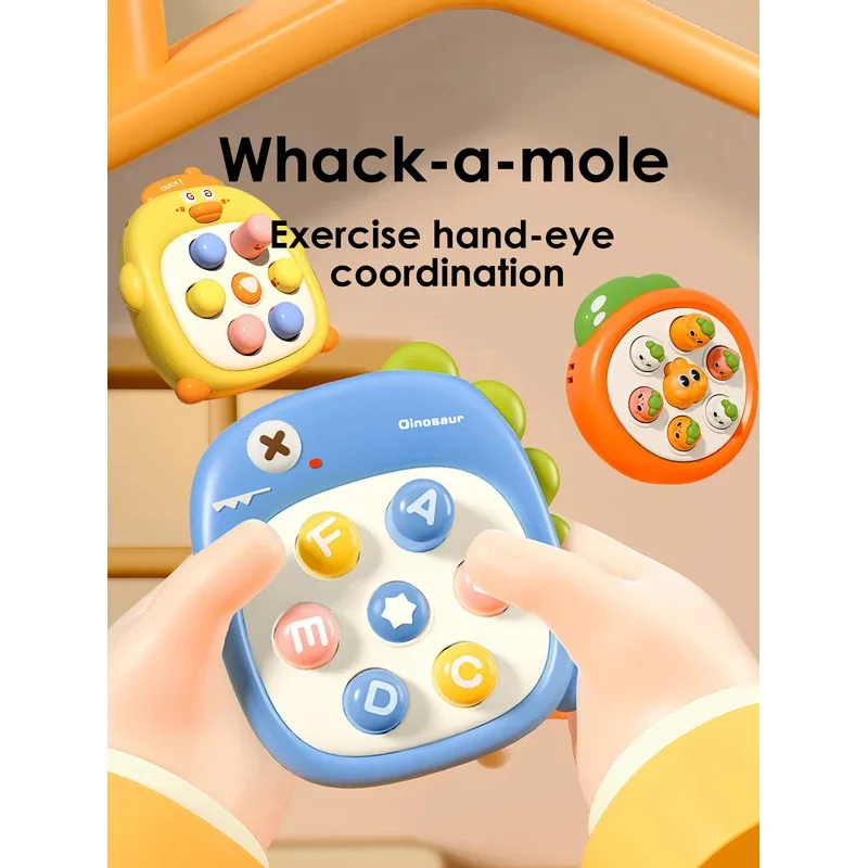 1pcs Mini Whack-a-Mole Hand-eye Coordination Educational Toy Random Color Children's Pinch Finger Decompression Toy