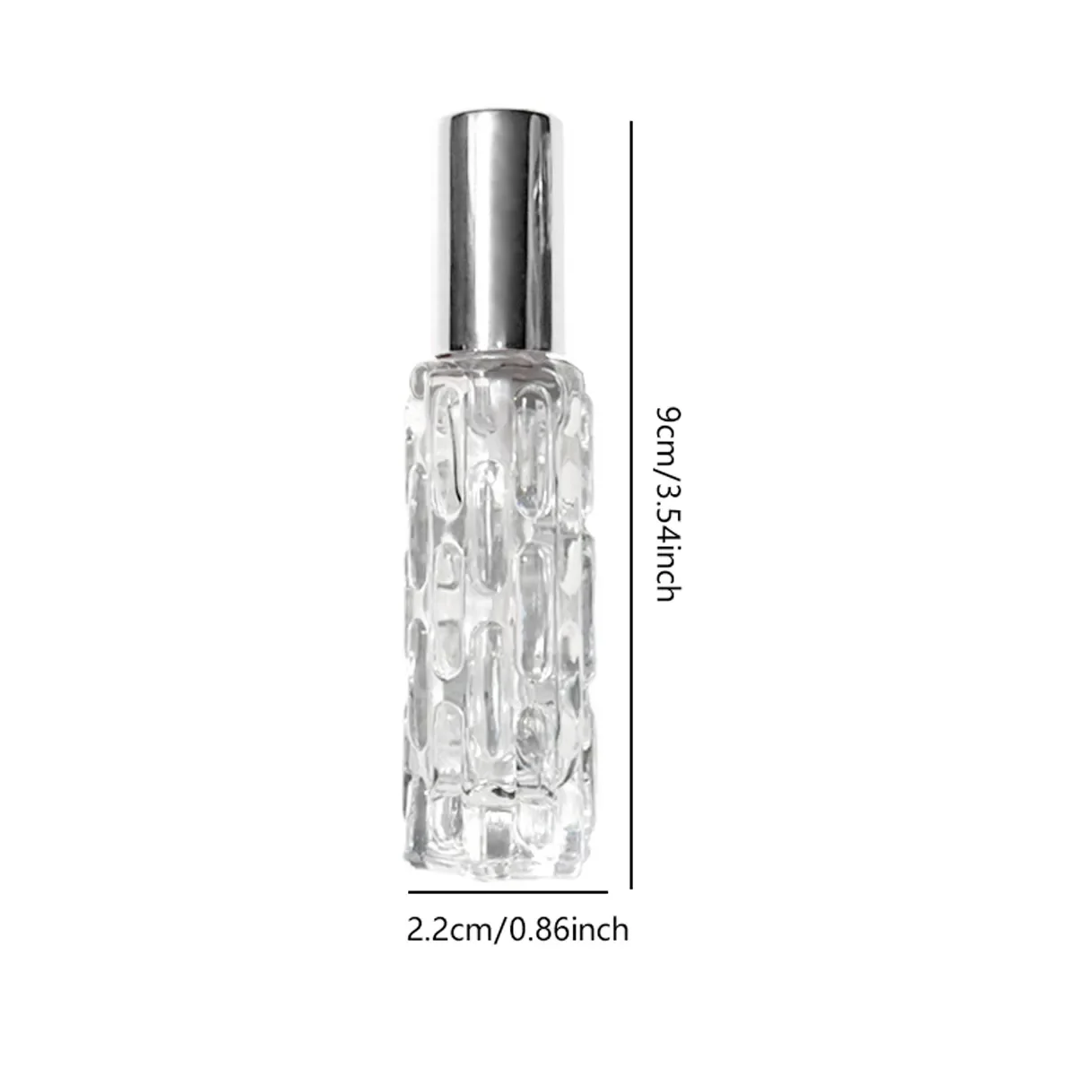 Perfume Bottle 1pc 10ml Glass Spray Bottle Aluminum Line Mist Sprayer Head Perfume Dispenser Bottle Press Empty Bottle Travel