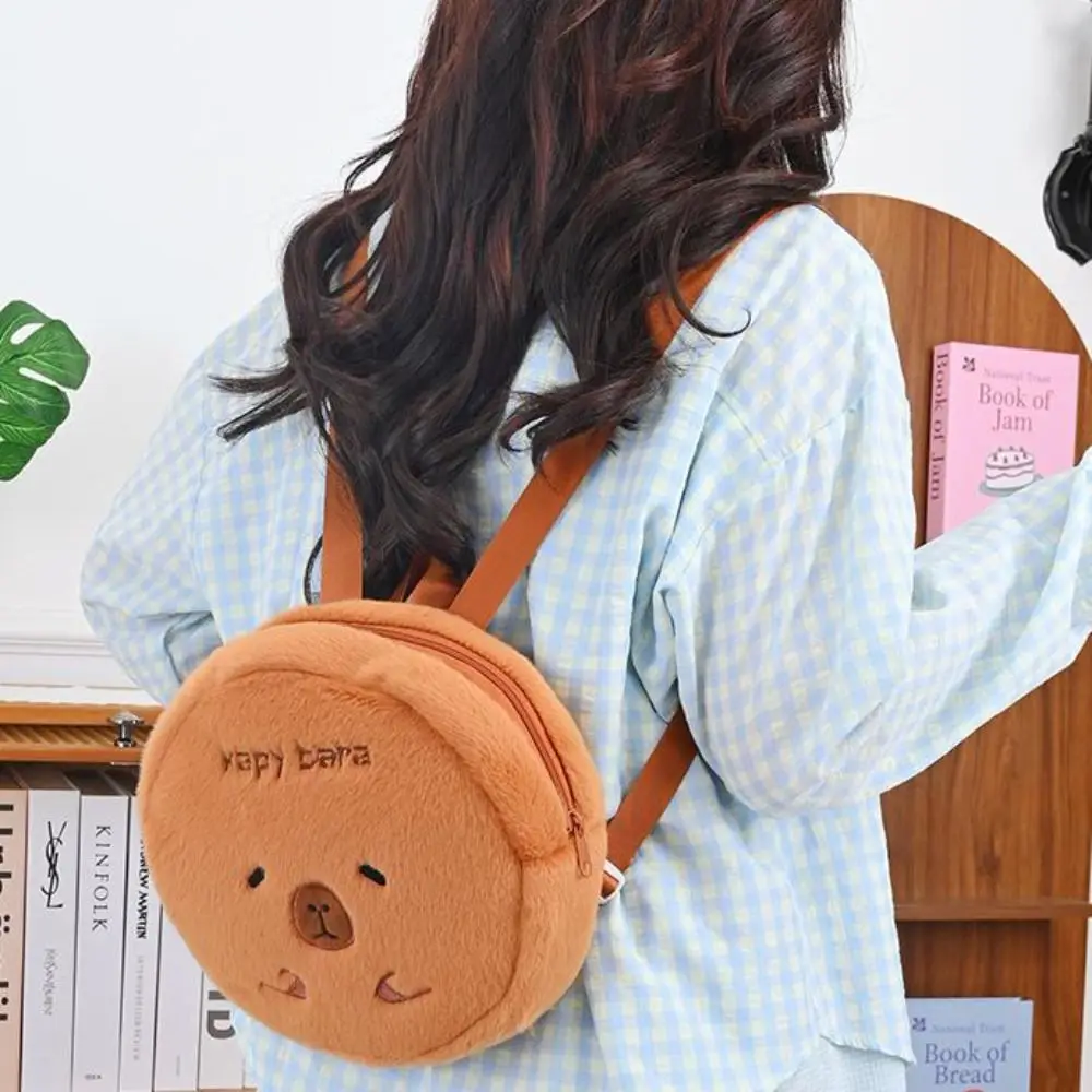 Knapzak Capybara Knuffel Rugzak Opslag Grote Capaciteit Pluche Capibara Tas Zacht Ins Capibala Pluche Schooltas Vakantiecadeau