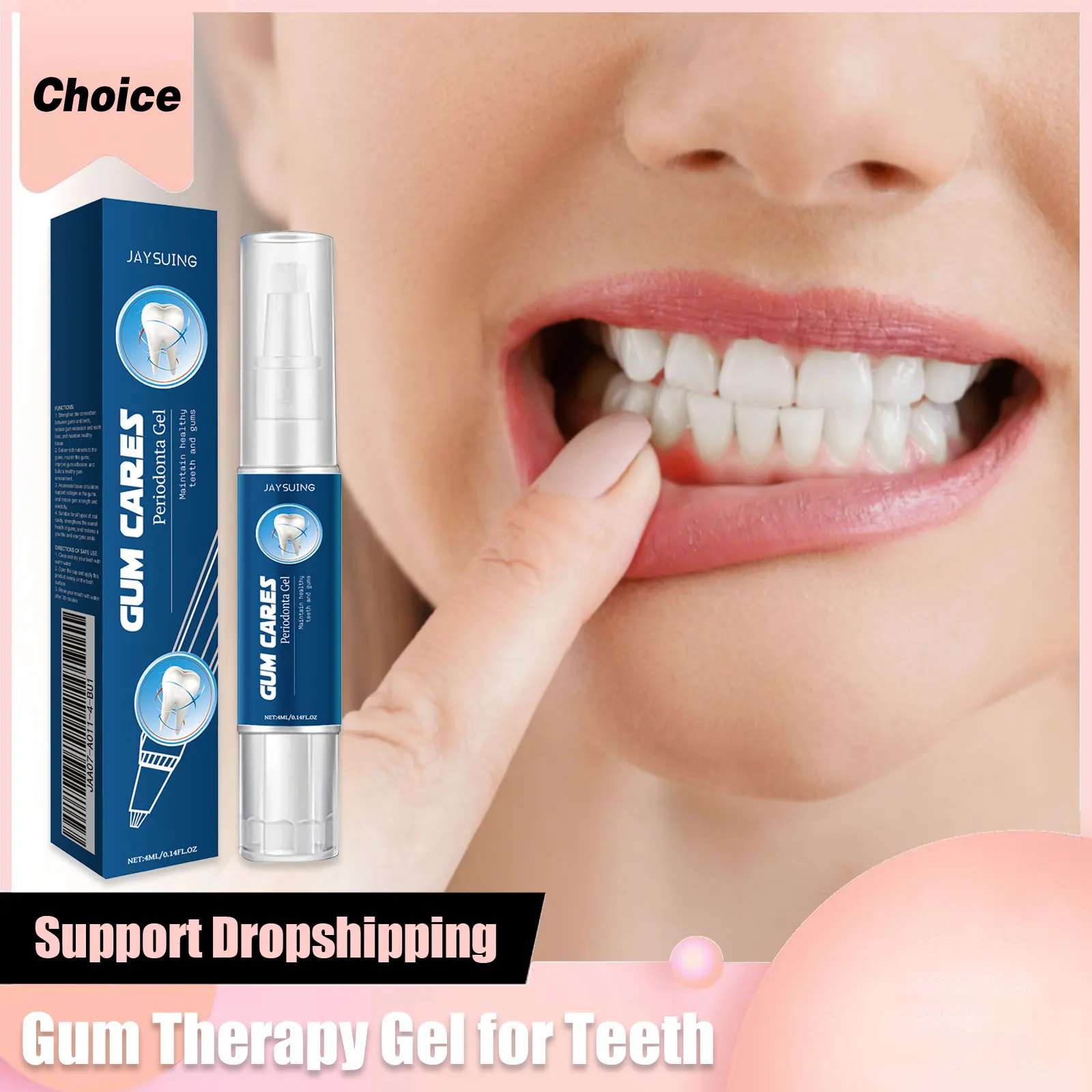 Gum Therapy Gel Teeth Whitening Pen Essence No Sensitivity Removes Stains Brightening Gum Inflammation Smile Teeth Bleaching Gel