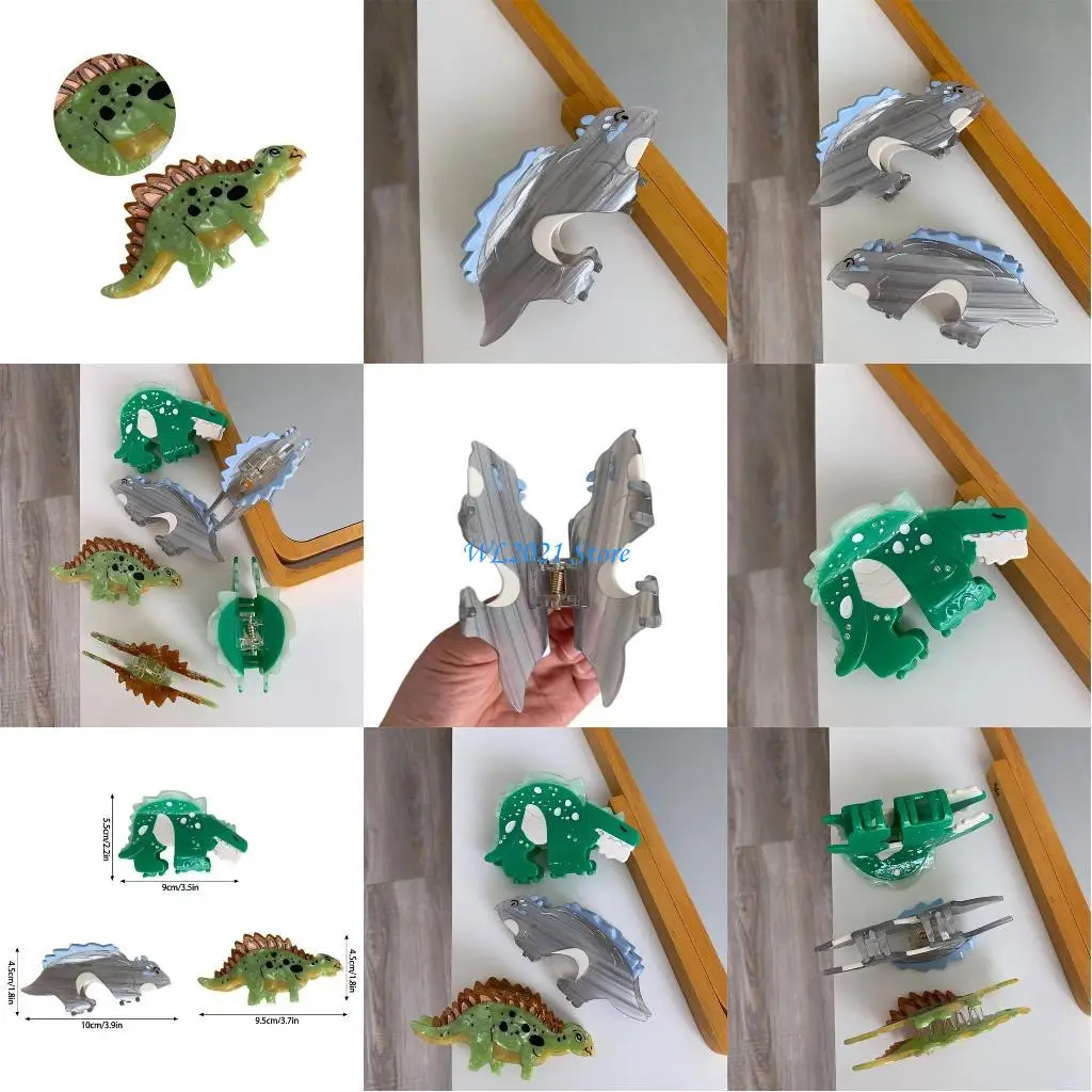 

G5GC Hair Claw Clips Princess Theme Hair Jaw Clamps Dinosaur Hair Catch Barrettes Strong Hold Hairpin for Girls
