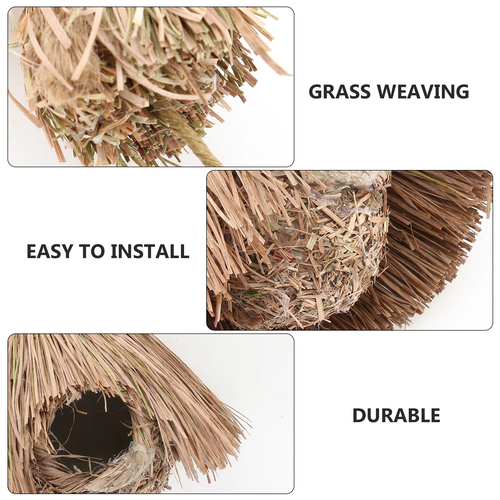

Hanging Bird Nest Decorative Houses Supplies Nests for Birds Parakeet Artificial Ornaments Durable Grass Weaving