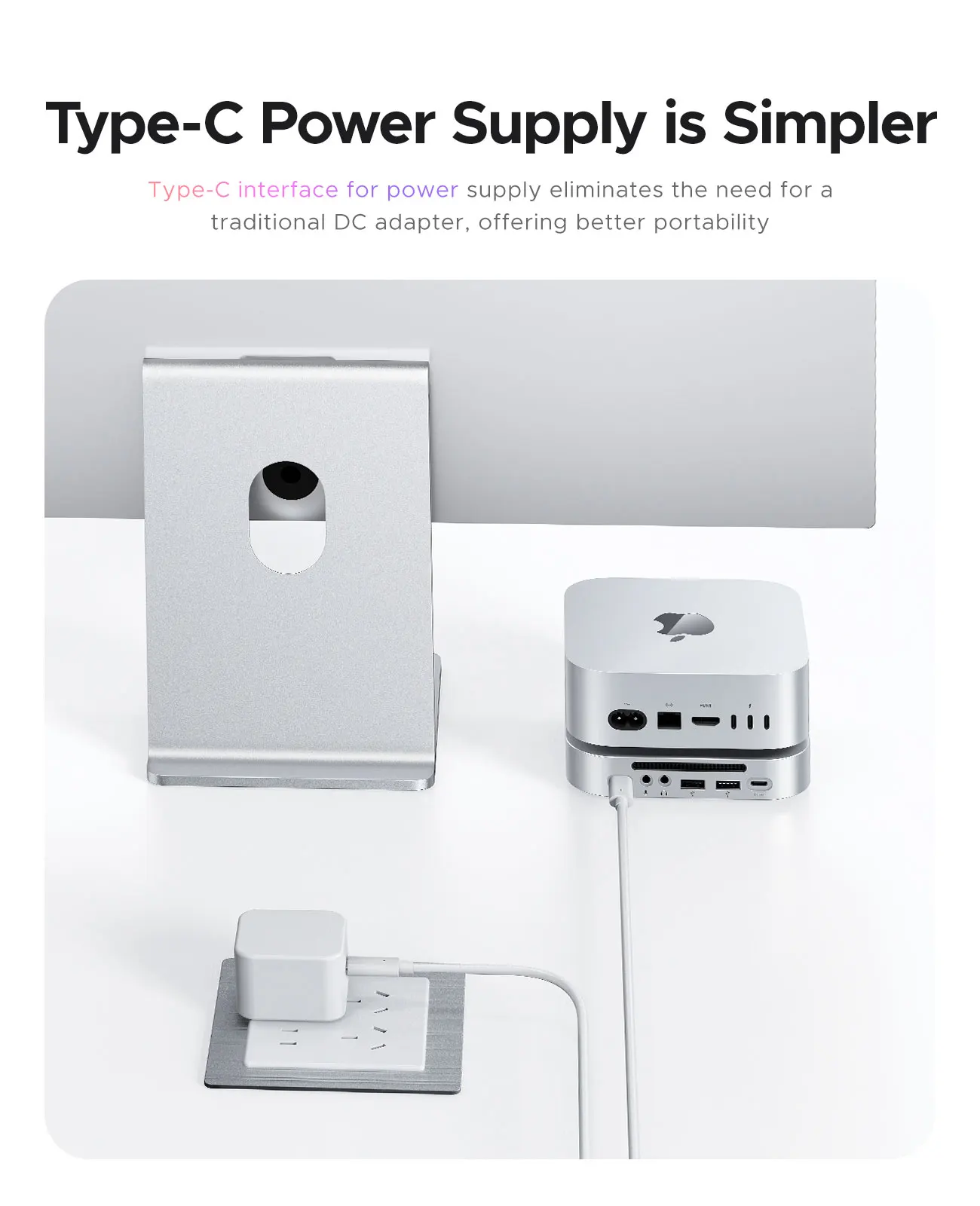 محطة إرساء ORICO 40G MiniMate USB HUB لأجهزة Mac Mini M4 M4 Pro M.2 NVMe 512G 1T 2T محرك الأقراص الصلبة المحمول USB-A&C Port