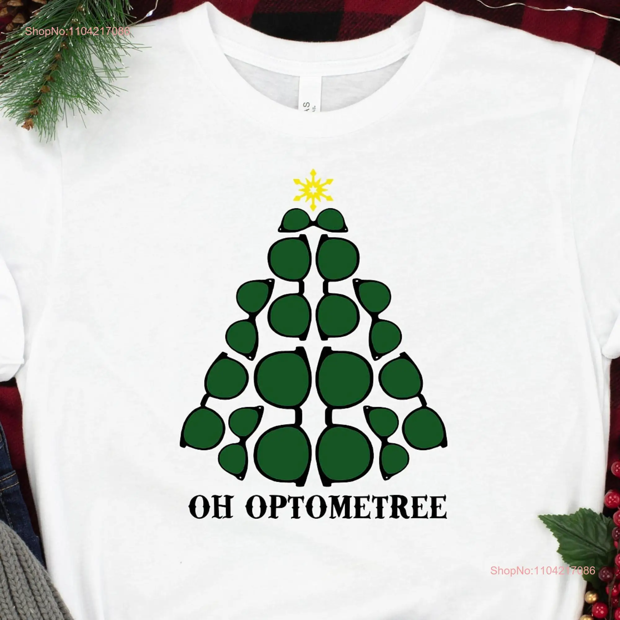 Oh Optometree Christmas T Shirt Funny s for Optometrists Xmas Optometrist Costume Optometry Ugly long or short sleeves