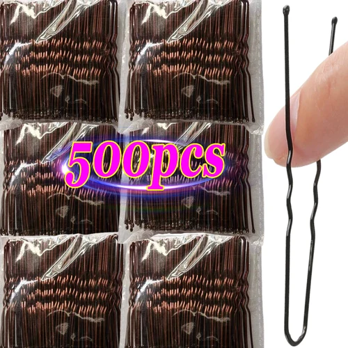Pinzas para el pelo negras en forma de U, horquilla Invisible ondulada, estilo de peinado, pinza de Metal, pasador, accesorios para el cabello, venta al por mayor