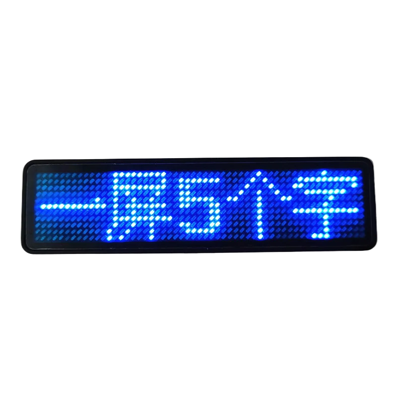 Programmable LED Scrolling Badge, Custom Name Tag Display for Bar/KTV/Club, Work ID Card, Driver Sign, Glowing