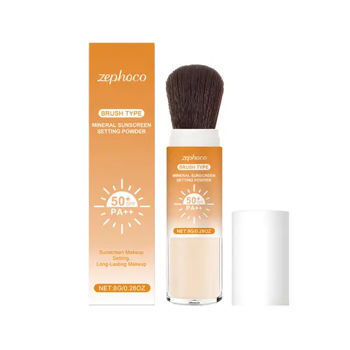 Zephoco Setting Powder Sunscreen Spf 50 Anti Sun Protection Translucent Natural Matte Refreshing Loose Setting Powder Makeup 8g - Image 9