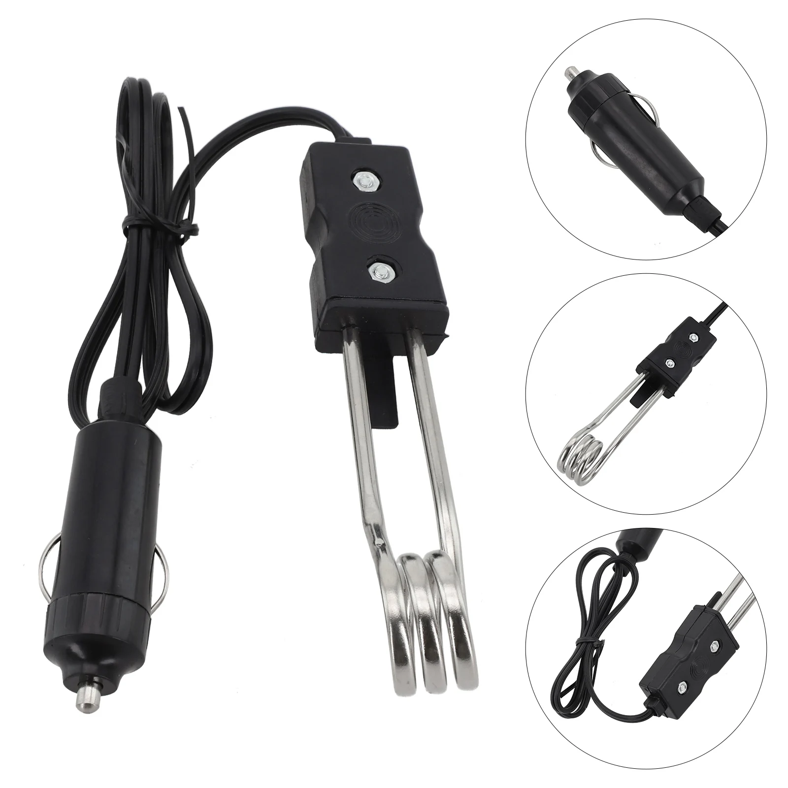 12V 120W Car Immersion Heater Electric Heater Auto Cup Mug Water Heater Element Kettle Tea Coffee Warmer Auto Accessories