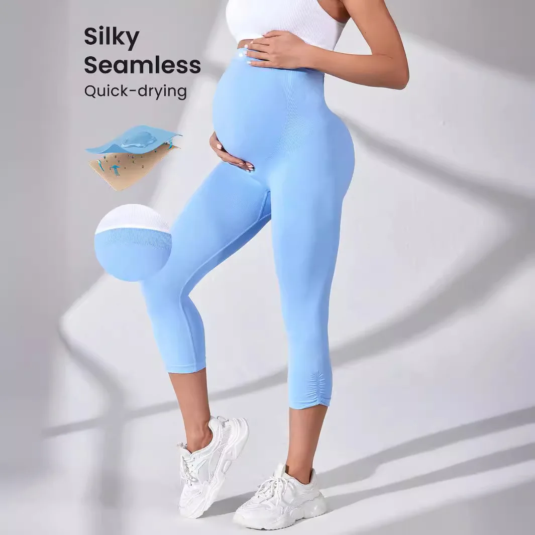 

Maternity Leggings Skinny For Pregnant Women Elastic High Waist Belly Support Postpartum Leggins Body Shaper Fitness Trousers