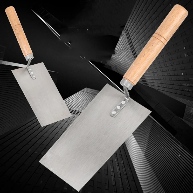 14cm/16cm Cement Float Margin Trowel Putty Knife Wood Handle Concrete Trowel Wall Spatula Hand Tools