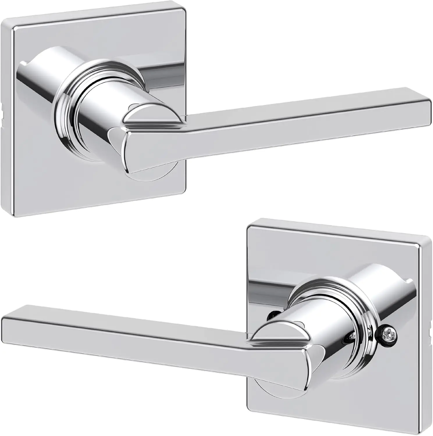 

Interior Passage Door Handle Lever for Closet and Hallway Doors, Reversible Non-Locking, Polished Chrome