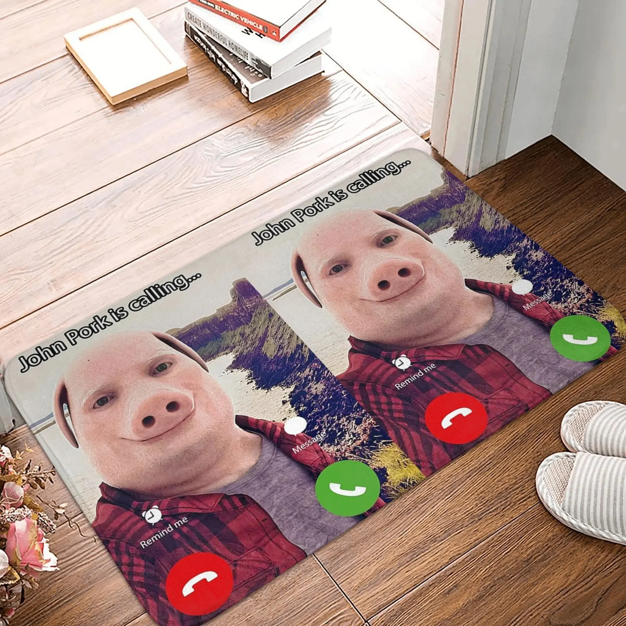 جون بورك يدعو الإجابة على المكالمات الهاتف ممسحة الكلمة حصيرة G السجاد البساط للمطبخ مدخل المنزل مسند القدم حصيرة ترحيب حصيرة #1