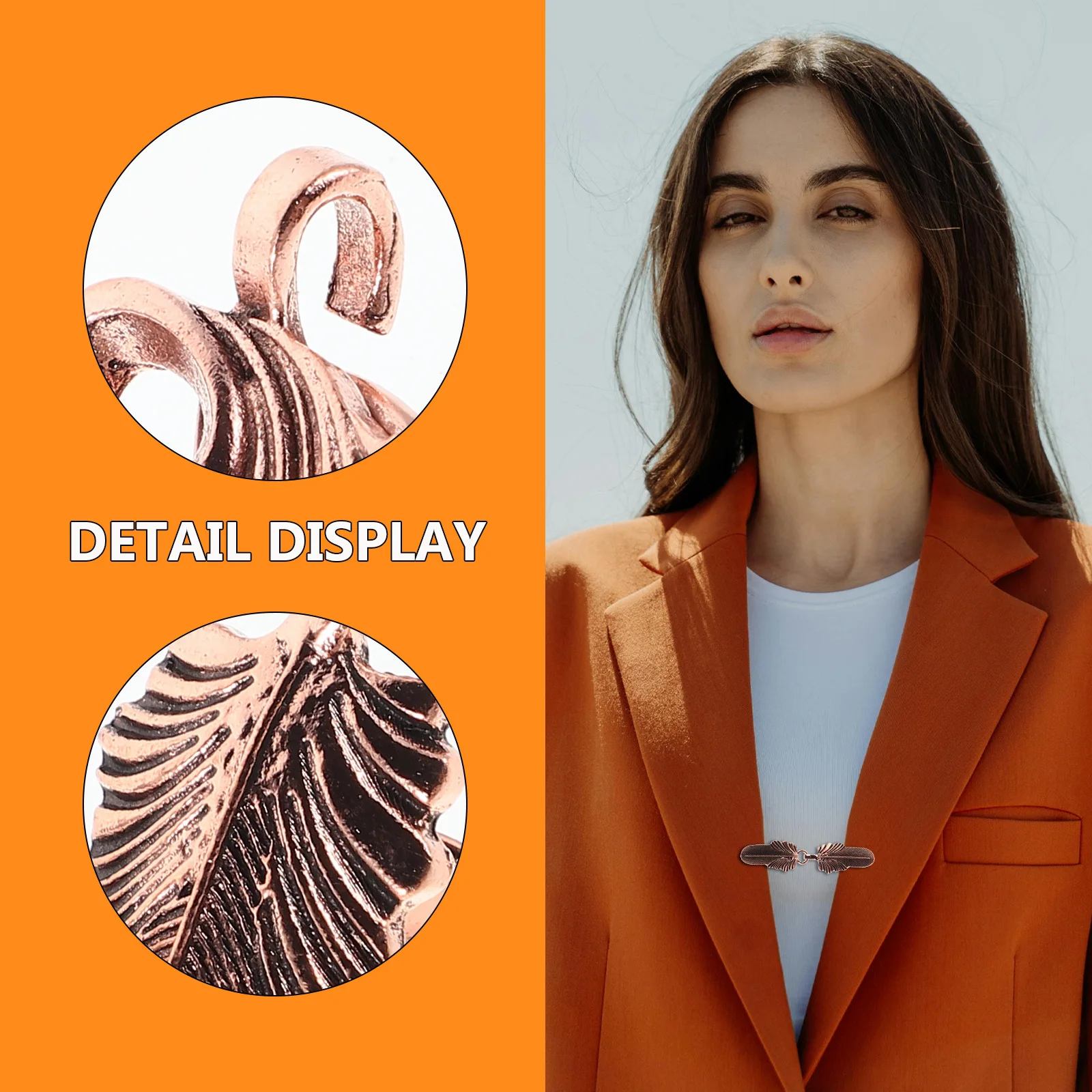 2 قطعة مقاطع فستان سبيكة خمر استخدام متعدد الاستخدامات المدمجة المحمولة الملابس والاكسسوارات للأوشحة البلوزات شالات ملابس الموضة #6