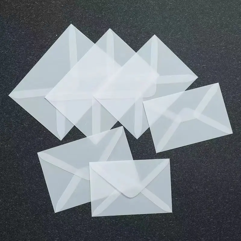 10pcs/lot Semi-transparent Sulfuric Acid Paper Envelopes For DIY Postcard Card Storage Wedding Invitation Gift Packing