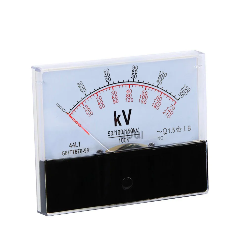 44l1 100V input analog AC voltmeter high voltage meter 3KV 6kV 10kV 20kV 50kV 70kv 100kV cannot directly use 80 * 100mm multi ra