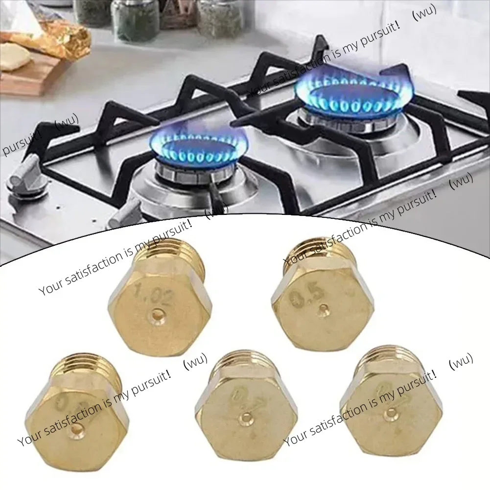 5 Pieces LPG, Gas Furnace LPG Conversion Kit Nozzle Propane Injector Stove Parts
