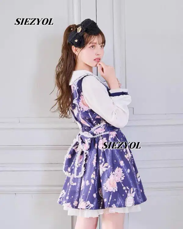 

Liz New Heavy-duty Lolita Bow Long-sleeve Puffy Dress Sweet & Cute Girls Oversize Mass-production Printed Short Dresses