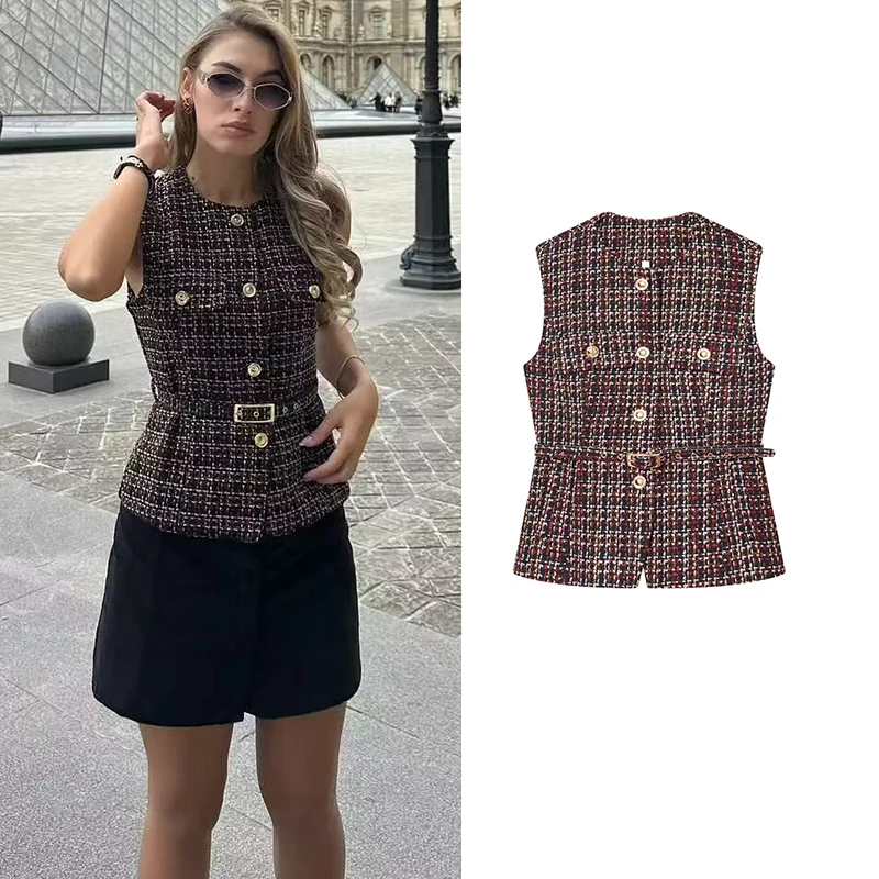 

Женские модные осенние жилеты 2025, куртки, шикарные молодые женские тонкие пояса, элегантные теплые куртки, уличные осенние дорожные пальто, жилеты