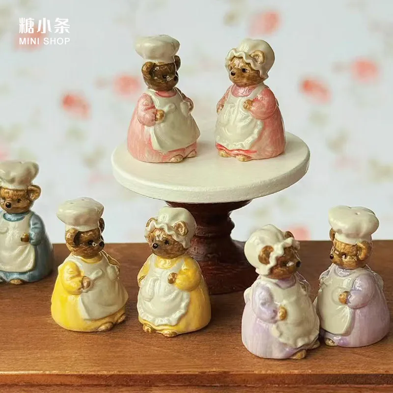 

1:6 Retro Cute Bear Seasoning Bottle Dollhouse Miniature Model Accessories Bjd Blyth Soldier Lol Kitchen Sence Christmas Gifts