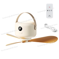 7200mah Portable Ceiling Fan Wireless Camping Electric Fan Rechargeable Tent Air Circulator Cooler with Remote Control LED Light