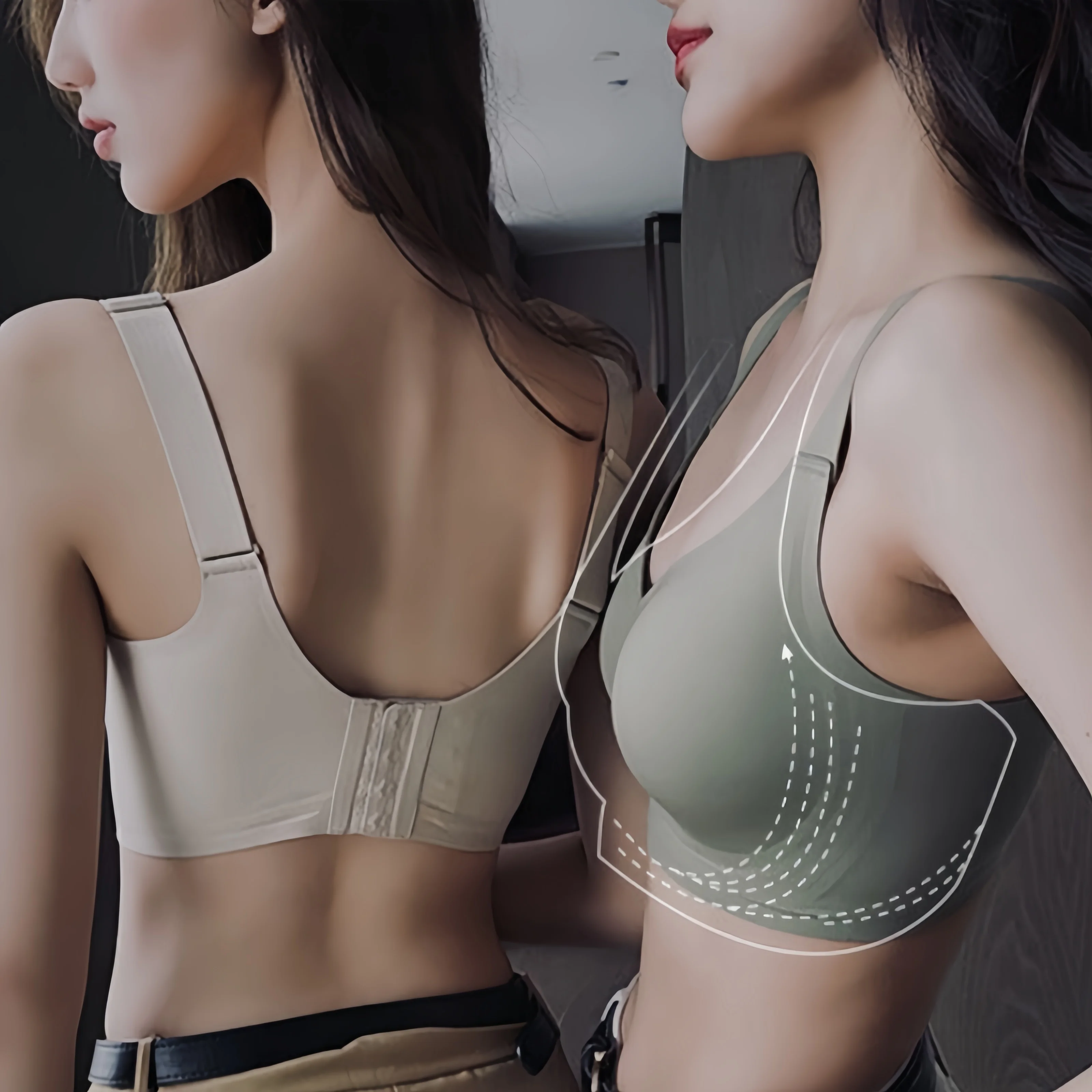 Seamless Bra For Women Comfort Sexy Lingerie Sport Padded Top Wireless Underwear Soft Support Bras Wide shoulder strap Intimates