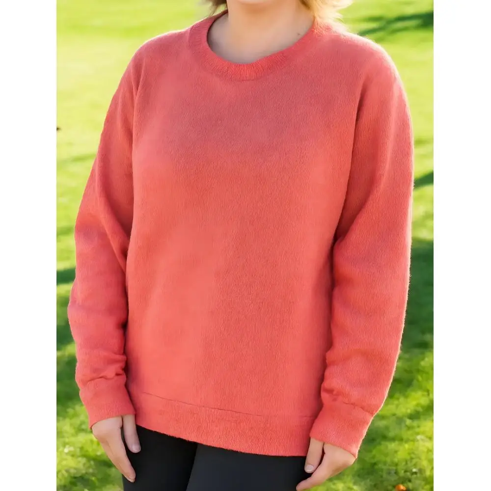 

Women's solid color round neck sweatshirt is suitable for daily wear, casual sports, and outdoor activities.