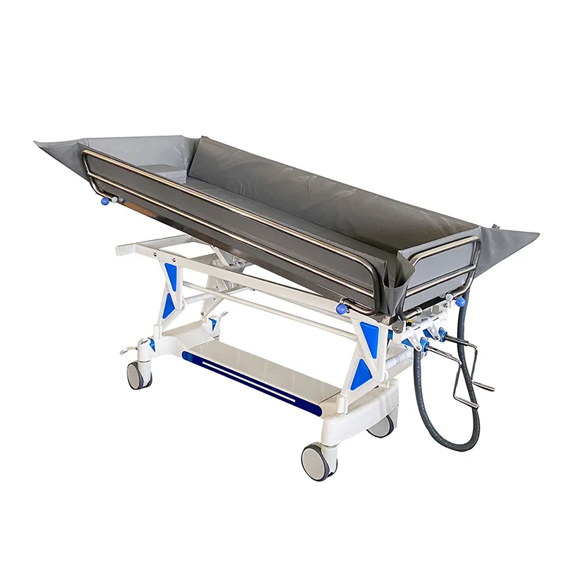 Hospital Furniture Metal Shower Bath Bed For Paralyzed Patients